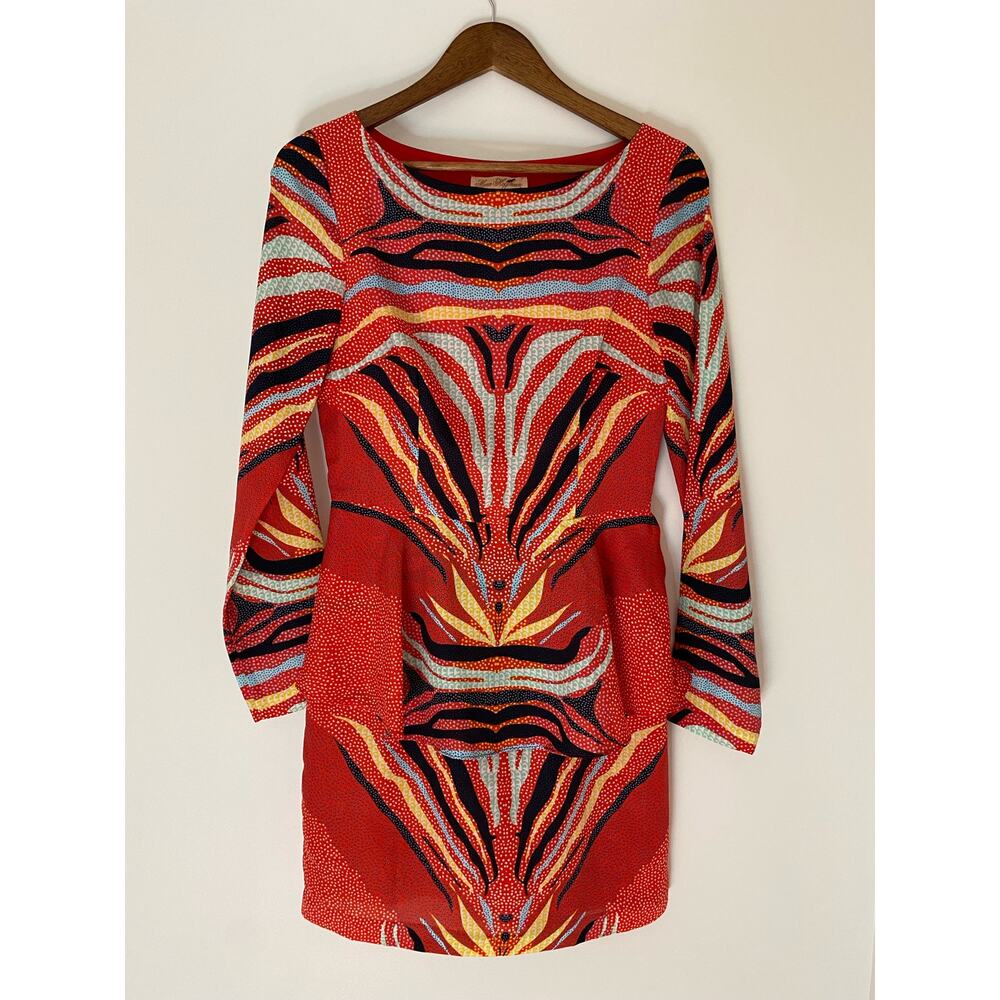 Mara Hoffman Red and Multicolor Midi Dress